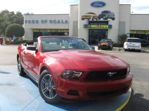 Red Candy Metallic Ford Mustang V6 Convertible.  Click to enlarge.