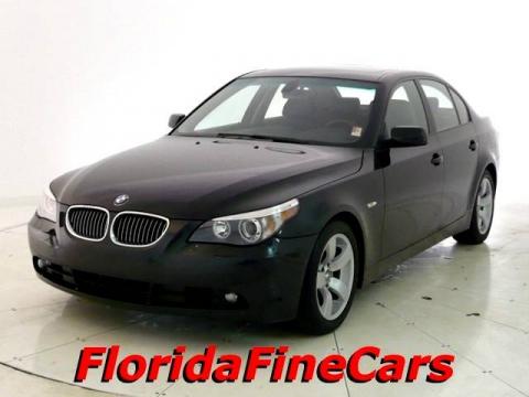Black Sapphire Metallic BMW 5 Series 525i Sedan.  Click to enlarge.