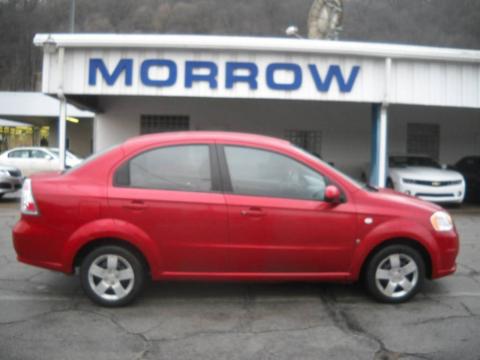 Sport Red Chevrolet Aveo LS Sedan.  Click to enlarge.
