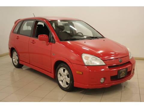 Racy Red Suzuki Aerio SX AWD Sport Wagon.  Click to enlarge.