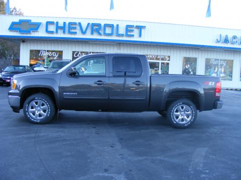 Storm Gray Metallic GMC Sierra 1500 SLT Crew Cab 4x4.  Click to enlarge.