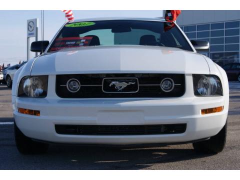 Performance White Ford Mustang V6 Deluxe Coupe.  Click to enlarge.
