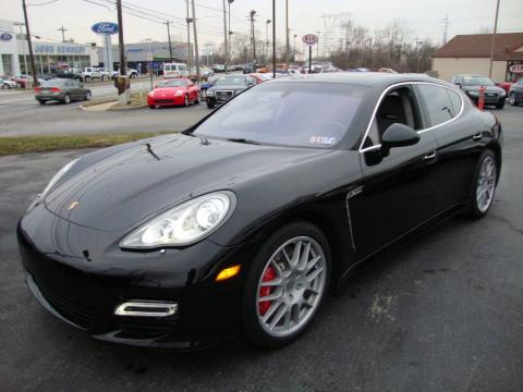 Black Porsche Panamera Turbo.  Click to enlarge.