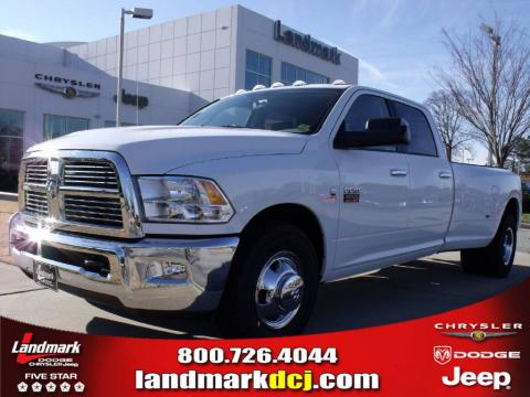 Bright White Dodge Ram 3500 Big Horn Edition Crew Cab Dually.  Click to enlarge.