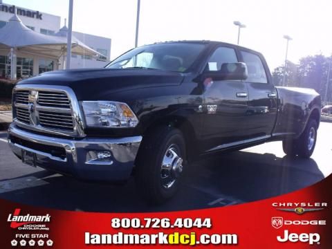 Brilliant Black Crystal Pearl Dodge Ram 3500 Big Horn Edition Crew Cab Dually.  Click to enlarge.