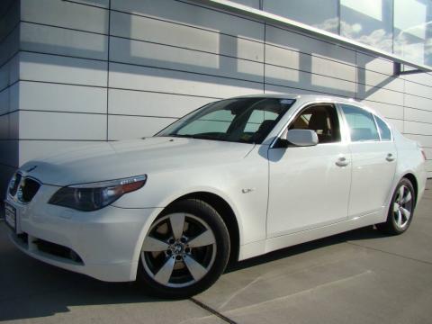 Alpine White BMW 5 Series 530i Sedan.  Click to enlarge.
