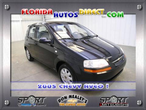 Black Chevrolet Aveo LT Hatchback.  Click to enlarge.
