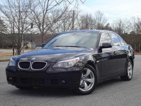 Jet Black BMW 5 Series 530i Sedan.  Click to enlarge.