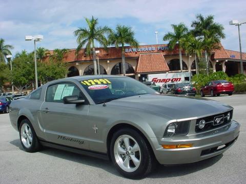 Vapor Silver Metallic Ford Mustang V6 Premium Coupe.  Click to enlarge.