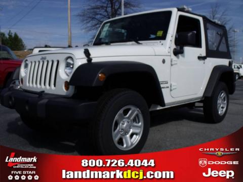 Stone White Jeep Wrangler Sport 4x4.  Click to enlarge.