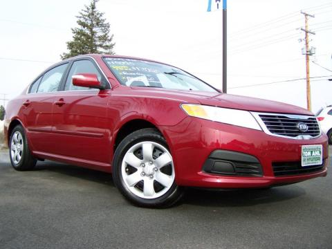 Ruby Red Kia Optima LX.  Click to enlarge.