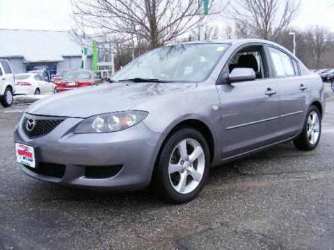Titanium Gray Metallic Mazda MAZDA3 i Sedan.  Click to enlarge.