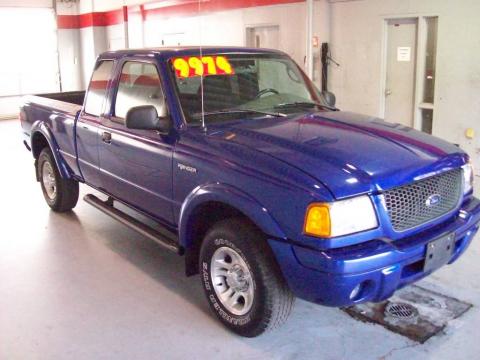 Sonic Blue Metallic Ford Ranger Edge SuperCab.  Click to enlarge.