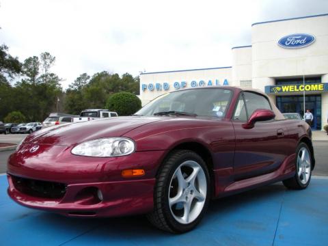 Garnet Red Mica Mazda MX-5 Miata LS Roadster.  Click to enlarge.