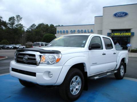 Super White Toyota Tacoma V6 PreRunner TRD Double Cab. Click to enlarge. Super White Toyota Tacoma V6 PreRunner TRD Double Cab. Click to enlarge.