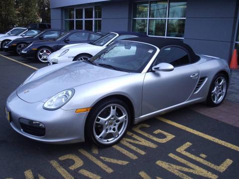 Arctic Silver Metallic Porsche Boxster .  Click to enlarge.