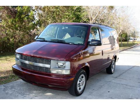 Dark Carmine Red Metallic Chevrolet Astro Passenger Van.  Click to enlarge.