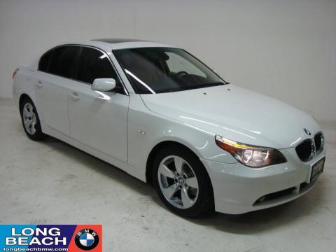 Alpine White BMW 5 Series 525i Sedan.  Click to enlarge.