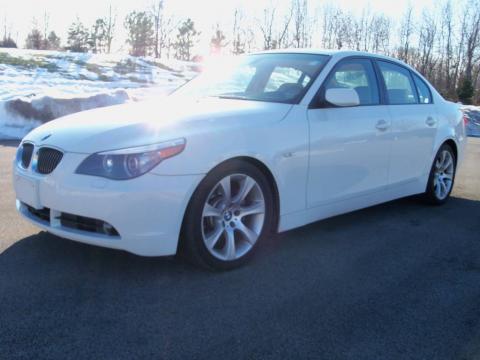 Alpine White BMW 5 Series 545i Sedan.  Click to enlarge.