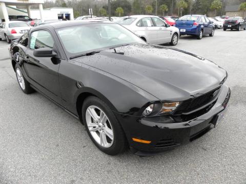 Black Ford Mustang V6 Coupe.  Click to enlarge.
