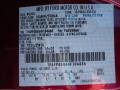 Ford Color Code FX 40th Anniversary Crimson Red Metallic #25 Ford Color Code FX 40th Anniversary Crimson Red Metallic #25