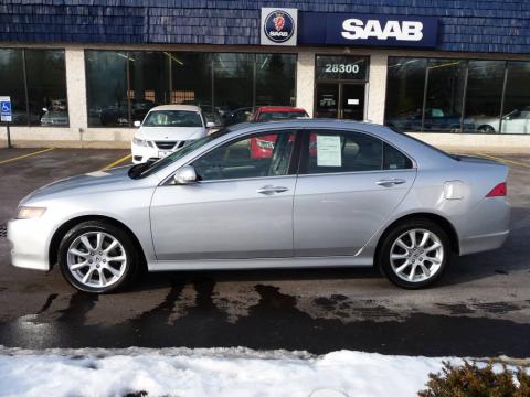 Alabaster Silver Metallic Acura TSX Sedan.  Click to enlarge.