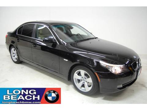 Jet Black BMW 5 Series 528i Sedan.  Click to enlarge.
