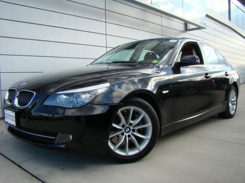 Jet Black BMW 5 Series 550i Sedan.  Click to enlarge.