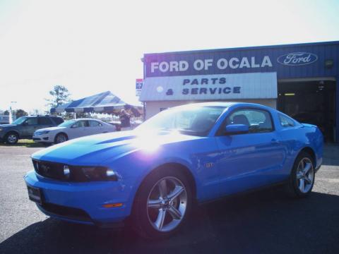 Grabber Blue Ford Mustang GT Premium Coupe.  Click to enlarge.