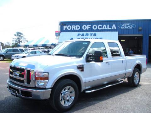 Oxford White Ford F250 Super Duty Lariat Crew Cab.  Click to enlarge.
