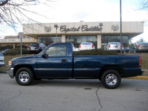 Indigo Blue Metallic GMC Sierra 1500 Regular Cab.  Click to enlarge.