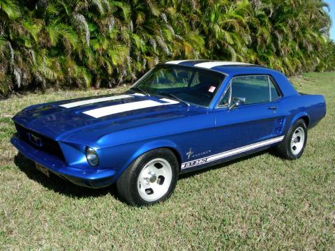 Blue Ford Mustang Coupe.  Click to enlarge.