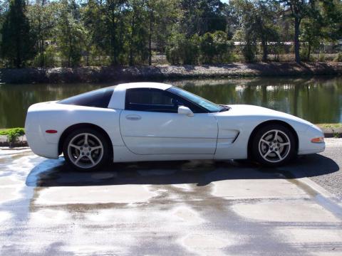 Arctic White Chevrolet Corvette Coupe.  Click to enlarge.