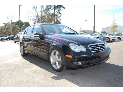 Black Mercedes-Benz C 230 Kompressor Sedan.  Click to enlarge.
