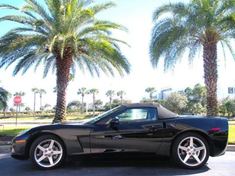 Black Chevrolet Corvette Convertible.  Click to enlarge.