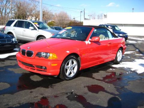 Electric Red BMW 3 Series 325i Convertible.  Click to enlarge.