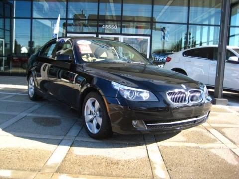 Jet Black BMW 5 Series 528xi Sedan.  Click to enlarge.