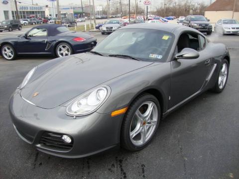 Meteor Grey Metallic Porsche Cayman .  Click to enlarge.