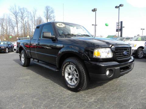 Black Ford Ranger Sport SuperCab 4x4.  Click to enlarge.