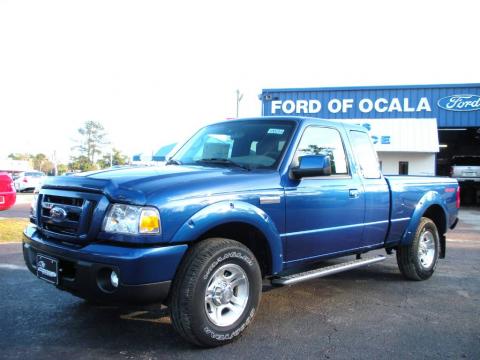 Vista Blue Metallic Ford Ranger Sport SuperCab.  Click to enlarge.