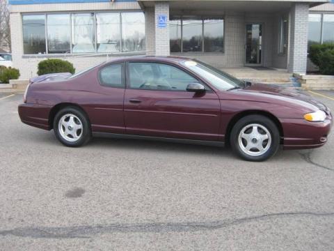 Berry Red Metallic Chevrolet Monte Carlo LS.  Click to enlarge.