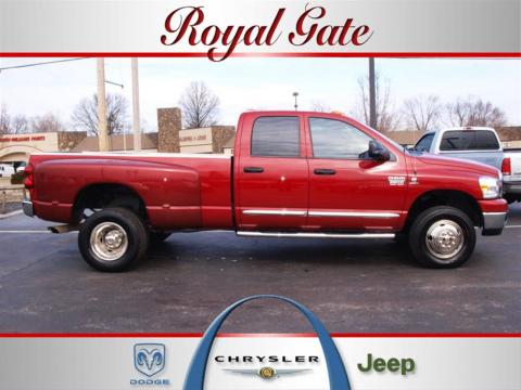 Inferno Red Crystal Pearl Dodge Ram 3500 SLT Quad Cab 4x4 Dually.  Click to enlarge.