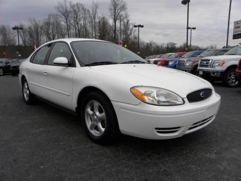 Vibrant White Ford Taurus SES Sedan.  Click to enlarge.