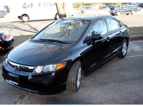 Nighthawk Black Pearl Honda Civic EX Sedan.  Click to enlarge.