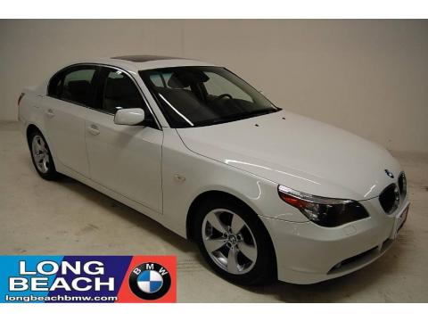 Alpine White BMW 5 Series 530i Sedan.  Click to enlarge.