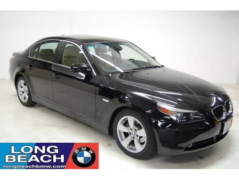 Jet Black BMW 5 Series 525i Sedan.  Click to enlarge.
