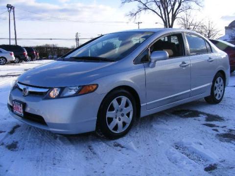 Alabaster Silver Metallic Honda Civic LX Sedan.  Click to enlarge.