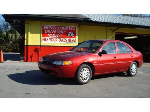 Toreador Red Metallic Ford Escort SE Sedan.  Click to enlarge.