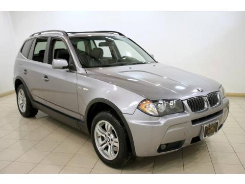 Silver Grey Metallic BMW X3 3.0i.  Click to enlarge.