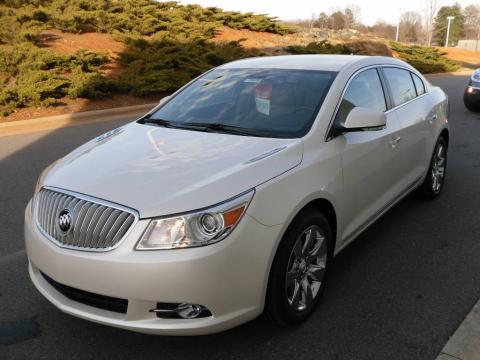 White Diamond Tricoat 2010 Buick LaCrosse CXS with Cocoa/Light Cashmere 